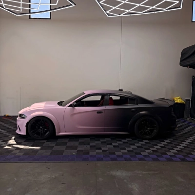 Ravoony Plus Customized Black To Pink Gradient Vinyl Wrap 01