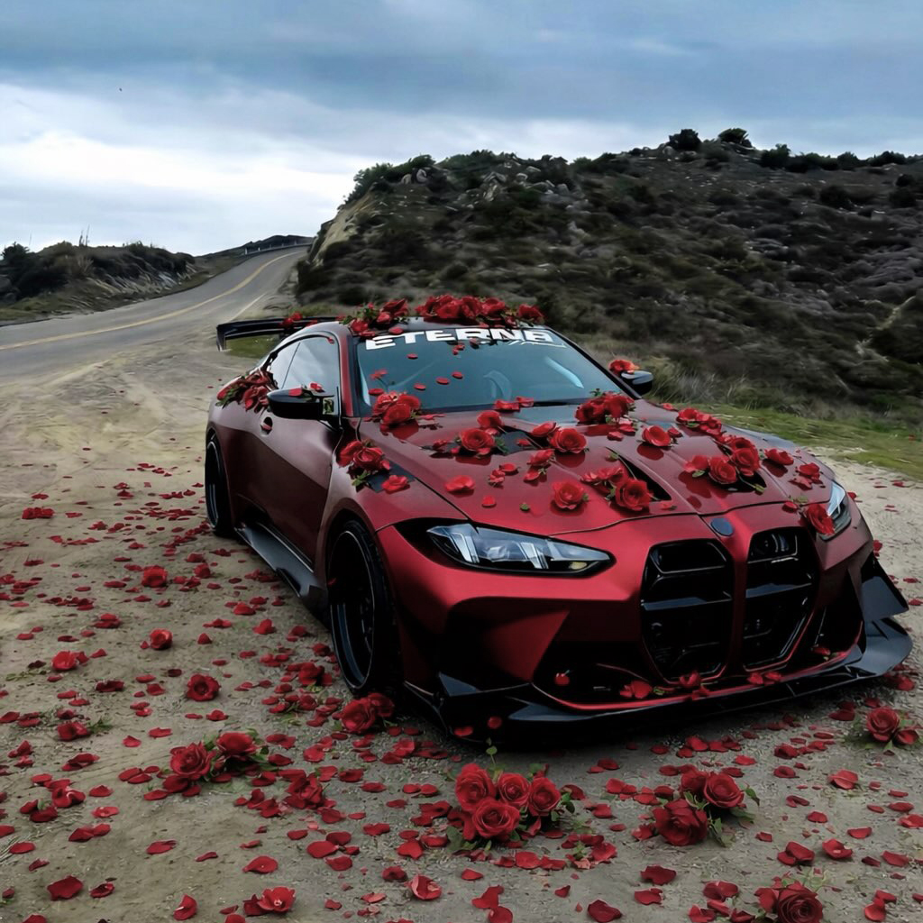 Ravoony Plus PET Matte Chrome Romanee Red Vinyl Car Wrap