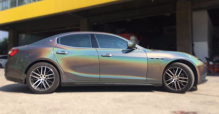 Ravoony Gray Rainbow Gloss Car Vinyl Wrap review 0