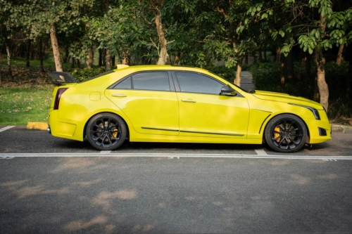 Ravoony Glossy Crystal Lemon Yellow Car Vinyl Wrap review 