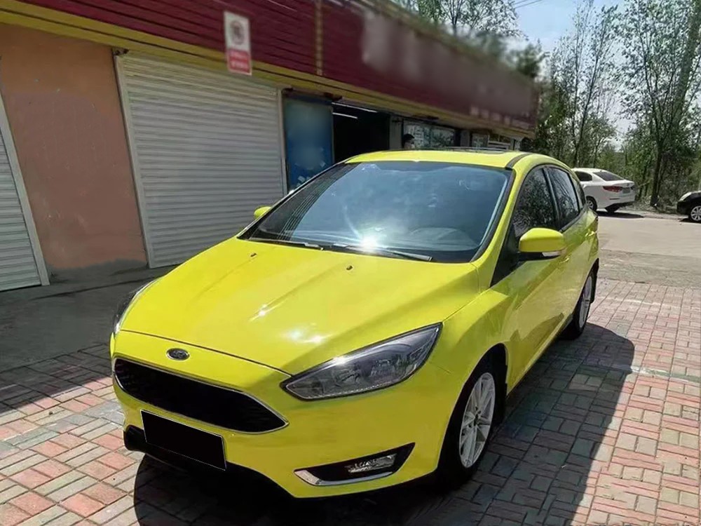 Ravoony Glossy Crystal Lemon Yellow Car Vinyl Wrap review 0