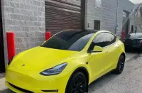 Ravoony Glossy Crystal Lemon Yellow Car Vinyl Wrap review 0