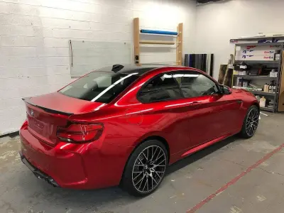 Ravoony Plus Gloss Metallic Vampire Red Vinyl Car Wrap review Melicia Bentley 01
