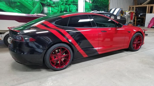 Ravoony Plus Gloss Metallic Vampire Red Vinyl Car Wrap review 