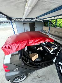 Ravoony Plus Matte Red Metallic Car Vinyl Wrap review 2