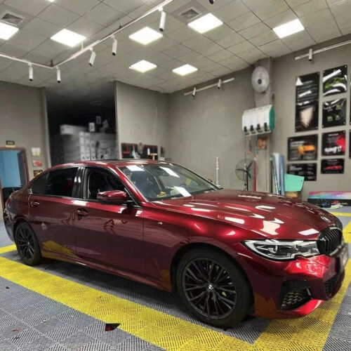 Ravoony Plus PET Liquid Metallic Dragon Blood Red Vinyl Car Wrap review 