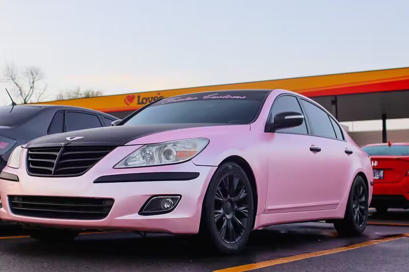Ravoony Plus Pure Metal Cherry Pink Car Vinyl Wrap review Ava Albritton 02
