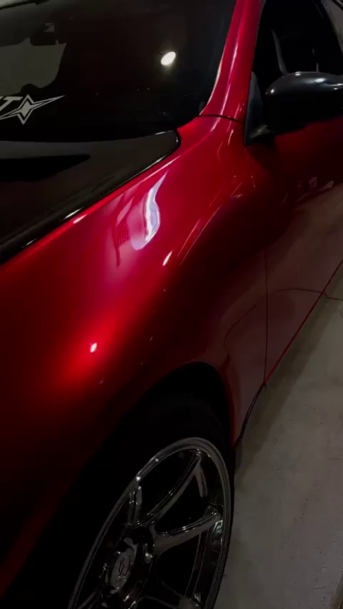 Ravoony Plus Gloss Metallic Vampire Red Vinyl Car Wrap review Mary Jones