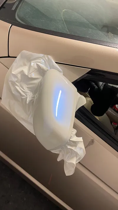 Ravoony Plus Glossy White to Blue Car Vinyl Wrap review blake bauman 00