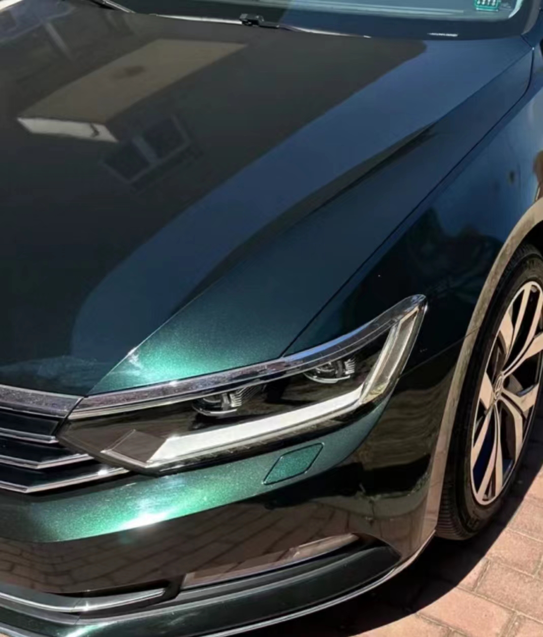 Ravoony Plus Gloss Pearlized Benz Emerald Green Car Vinyl Wrap review YkQuotes 01