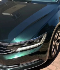 Ravoony Plus Gloss Pearlized Benz Emerald Green Car Vinyl Wrap review 1