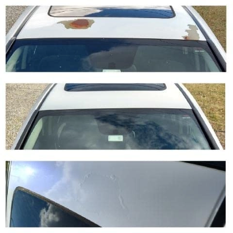 Ravoony Plus PET Glossy White to Blue Car Vinyl Wrap review 