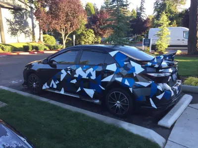 Ravoony Plus Gloss Midnight Blue Car Vinyl Wrap review Gavin  Santana 01