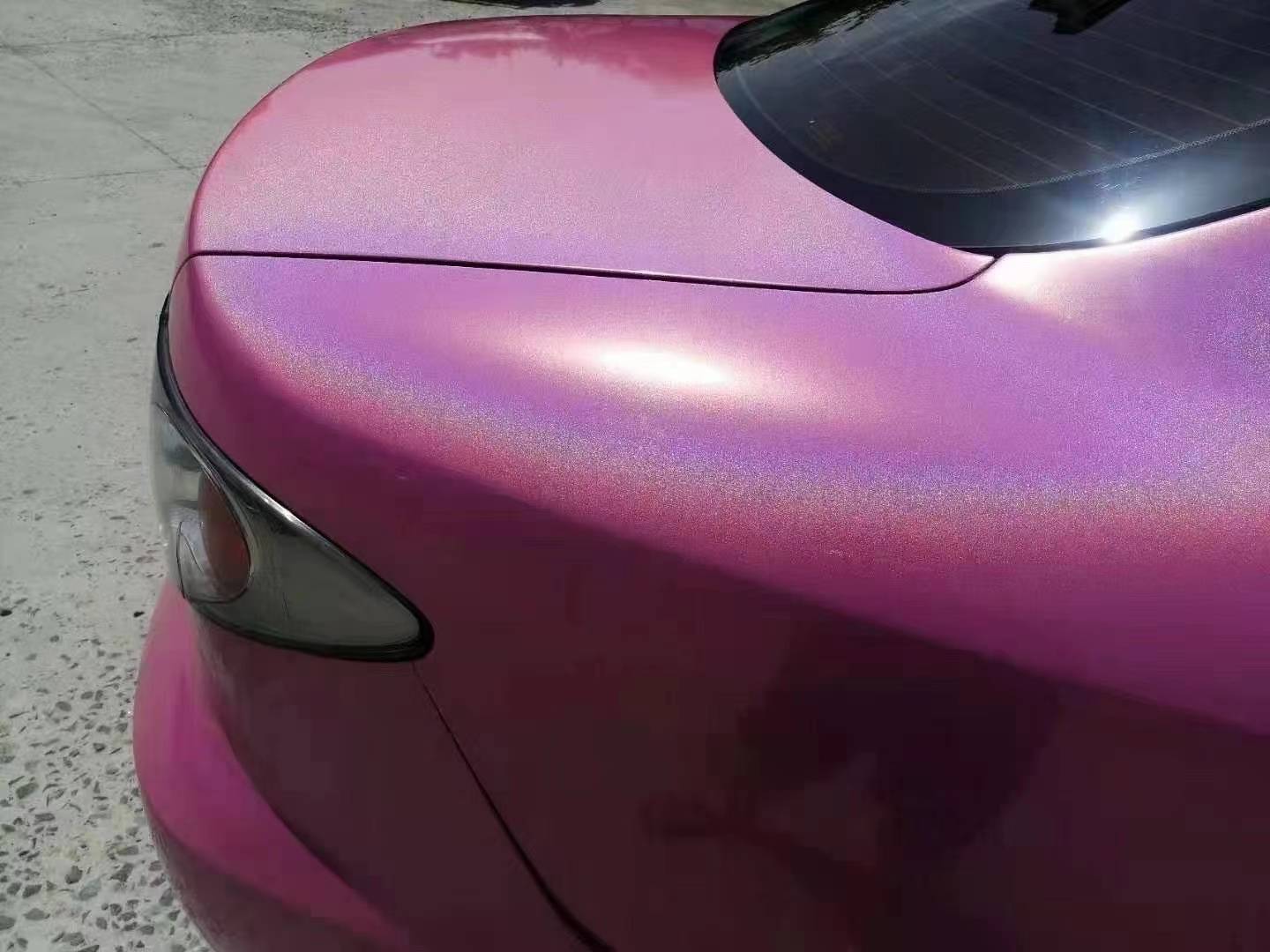 Ravoony Plus Glossy Laser Pink Car Vinyl Wrap review Nick Tuinenburg 00