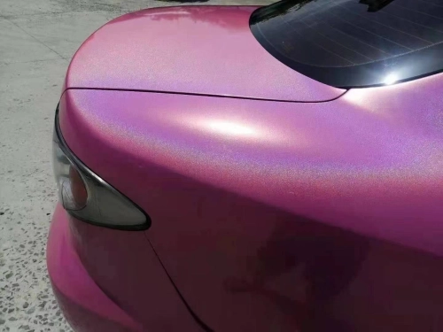 Ravoony Plus PET Glossy Laser Pink Car Vinyl Wrap review 