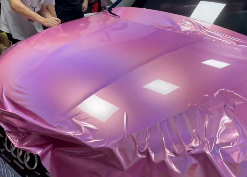 Ravoony Plus Glossy Laser Pink Car Vinyl Wrap review 