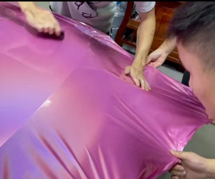 Ravoony Plus Glossy Laser Pink Car Vinyl Wrap review Birte Letsch 01