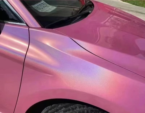 Ravoony Plus PET Glossy Laser Pink Car Vinyl Wrap review 