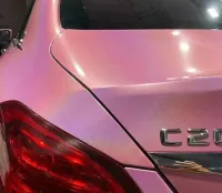 Ravoony Plus Glossy Laser Pink Car Vinyl Wrap review 1