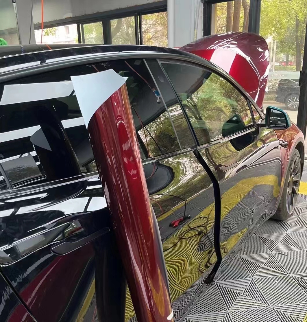 Ravoony Plus Liquid Metallic Dragon Blood Red Vinyl Car Wrap review Ardijon Zogaj 00