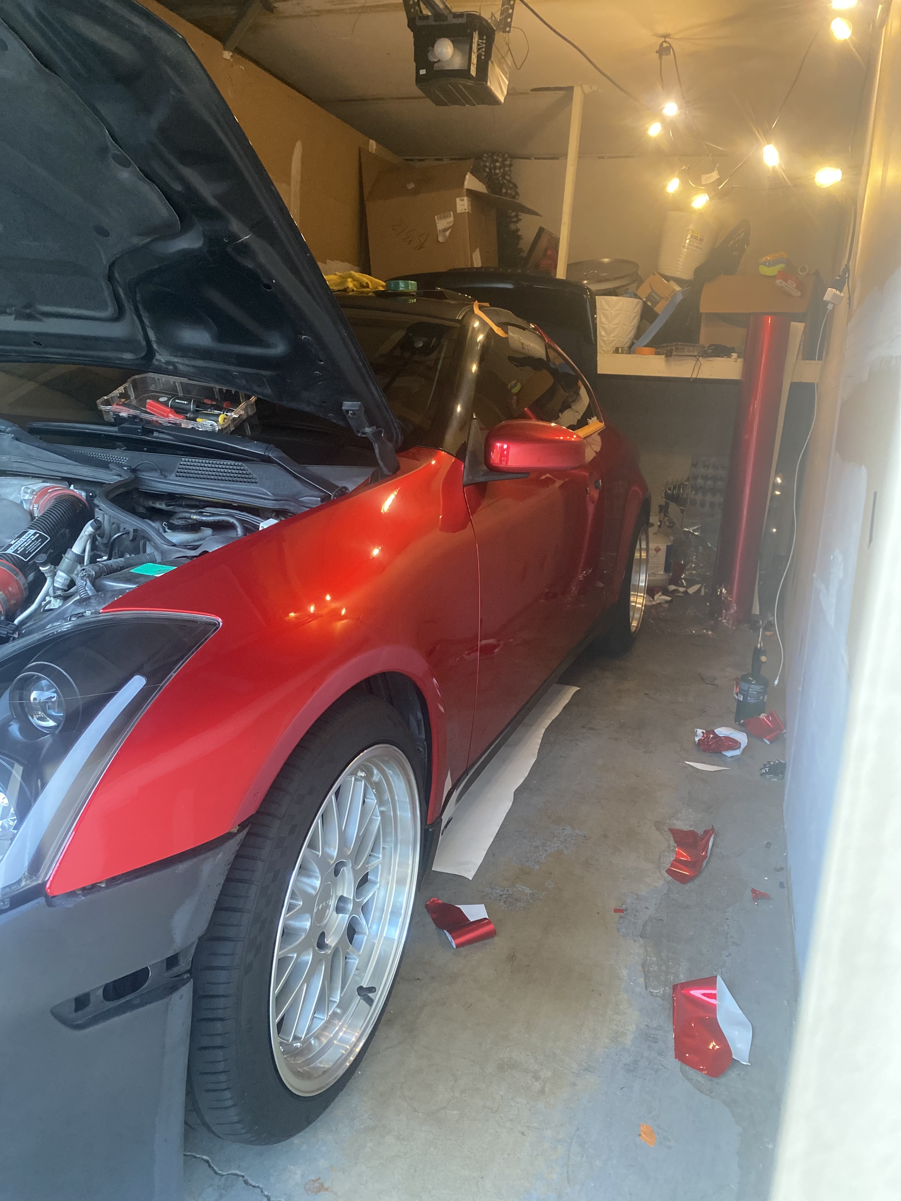 Ravoony Plus Gloss Metallic Vampire Red Vinyl Car Wrap review Jose Ramirez 00