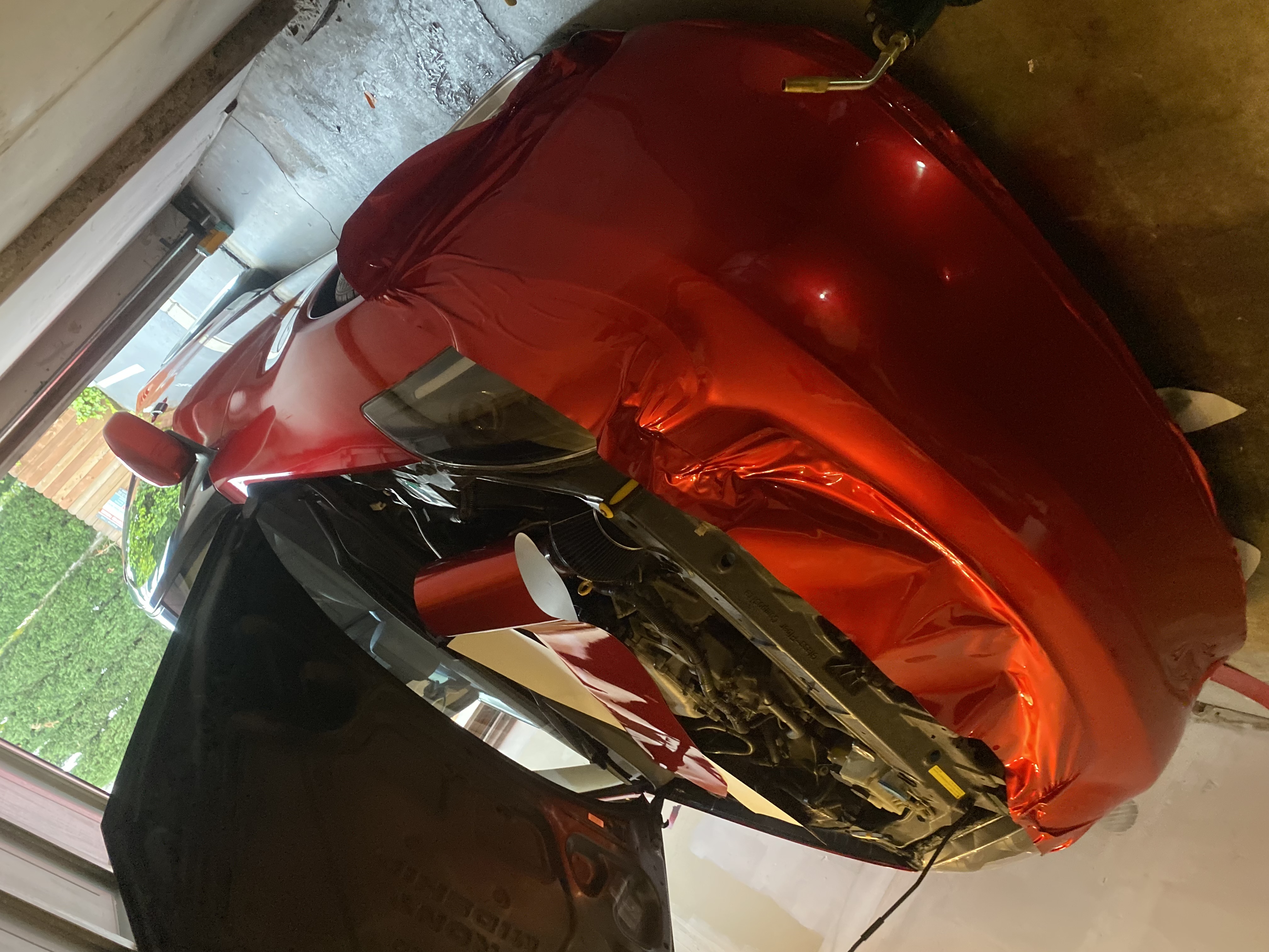 Ravoony Plus Gloss Metallic Vampire Red Vinyl Car Wrap review Jose Ramirez 05