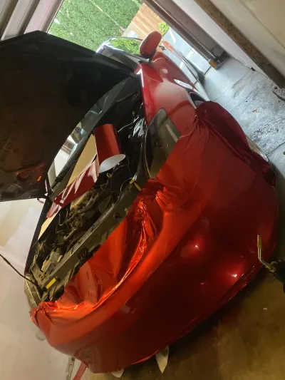 Ravoony Plus Gloss Metallic Vampire Red Vinyl Car Wrap review Jose Ramirez 05