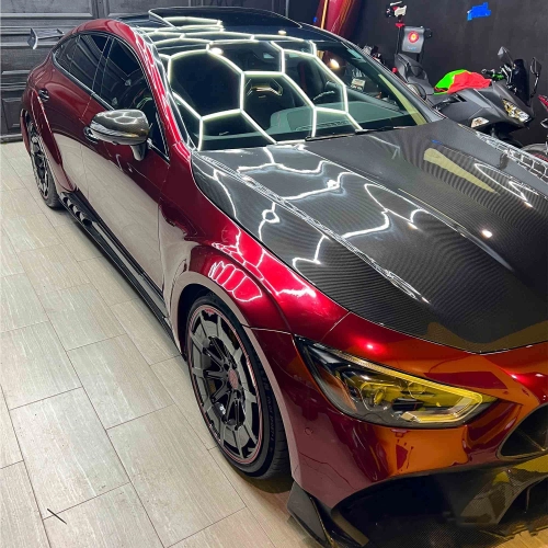 Ravoony Plus PET Liquid Metallic Dragon Blood Red Vinyl Car Wrap review 