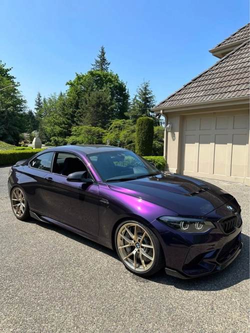 Ravoony Plus PET Gloss Midnight Purple Car Vinyl Wrap review 
