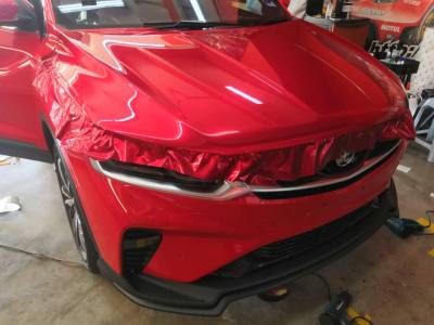 Ravoony Plus Glossy Crystal Ferrari Red Vinyl Car Wrap review Nani Cabello 01