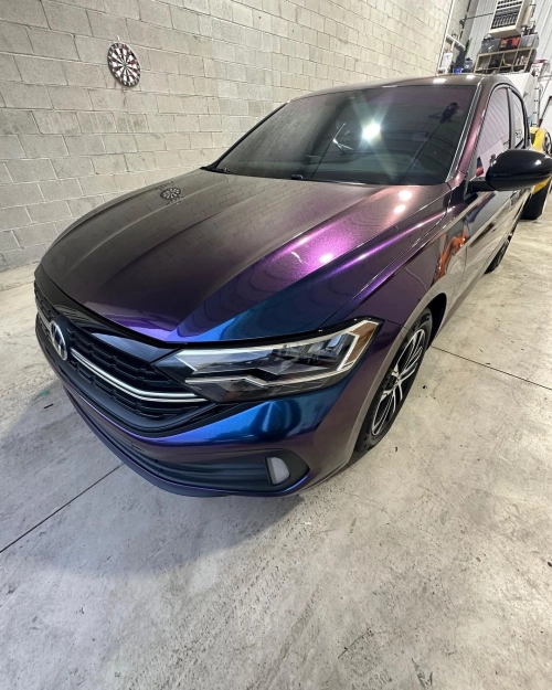 Ravoony Plus PET Purple And Blue Chameleon Car Wrap review 