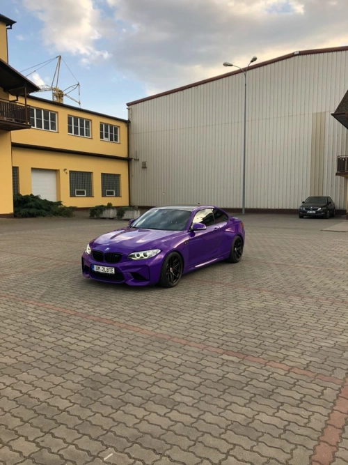 Ravoony Plus PET Glossy Explosion Purple Car Vinyl Wrap review 