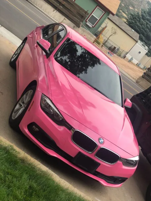 Ravoony Plus Glossy Princess Pink Vinyl Car Wrap Tesla Model 3 Wrap review 