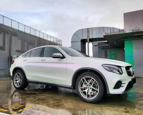 Ravoony Plus PET Glossy White to Purple Vinyl Car Wrap review 