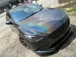 Ravoony Plus Glossy Laser Black Car Vinyl Wrap review cade tumlin