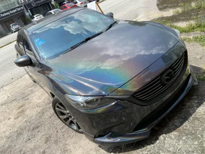 Ravoony Plus Glossy Laser Black Car Vinyl Wrap review cade tumlin