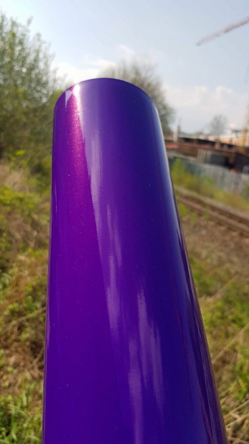 Ravoony Plus PET Glossy Explosion Purple Car Vinyl Wrap review 