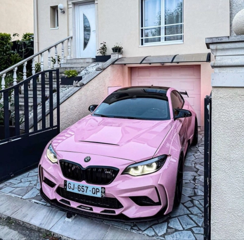 Ravoony Plus PET Gloss Macaron Cherry Pink Vinyl Car Wrap review 