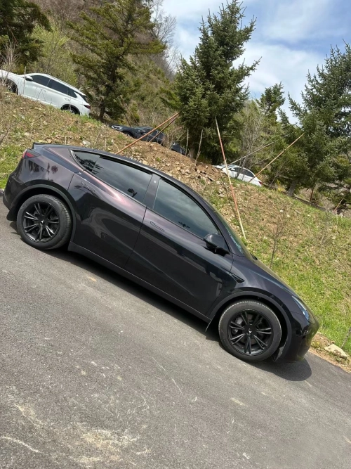 Ravoony Plus Glossy Diamond Black Red Vinyl Car Wrap review 