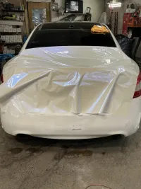 Ravoony Plus Glossy White to Blue Car Vinyl Wrap review 0