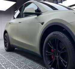 Ravoony Plus Ultimate Flat Light Khaki Green Car Wrap review Damian  Diaz