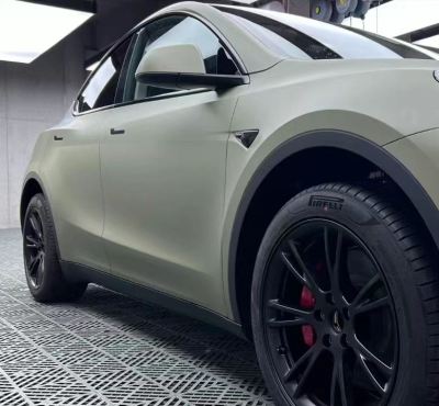 Ravoony Plus Ultimate Flat Light Khaki Green Car Wrap review Damian Diaz