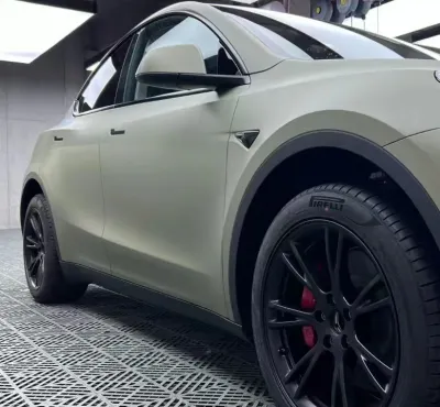Ravoony Plus Ultimate Flat Light Khaki Green Car Wrap review Damian  Diaz