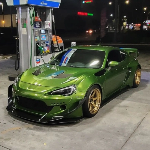 Ravoony Plus Glossy Metallic Mamba Green Car Vinyl Wrap review 