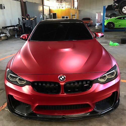 Best Ravoony Matte Chrome Red Car Vinyl Wrap - ravoony.com