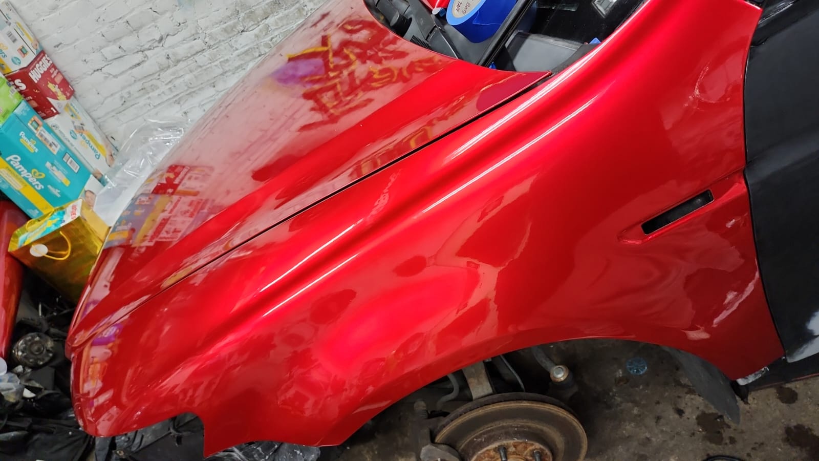 Ravoony Plus Gloss Metallic Vampire Red Vinyl Car Wrap review Dawn Chippeaux 02