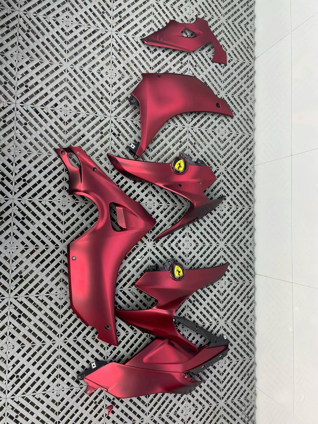 Ravoony Plus PET Matte Chrome Romanee Red Vinyl Car Wrap review Oakley Block