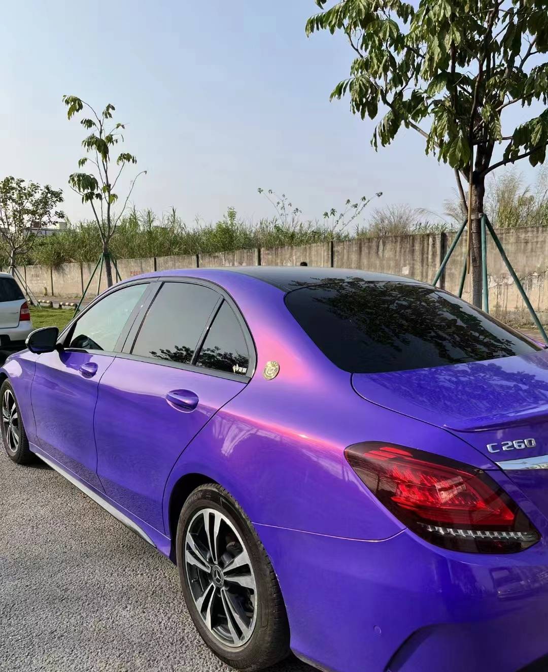 Ravoony Plus PET Glossy Explosion Purple Car Vinyl Wrap review Edmund Urbina