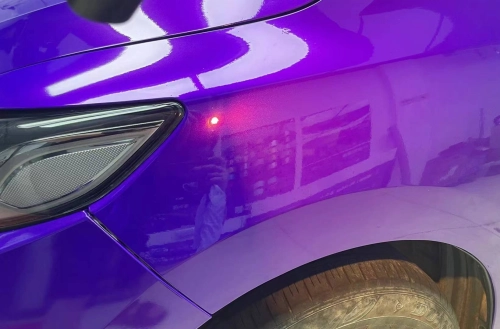 Ravoony Plus PET Glossy Explosion Purple Car Vinyl Wrap review 