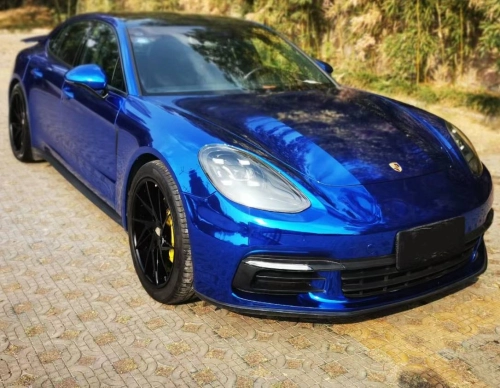 Ravoony Plus Glossy Chrome Blue Car Vinyl Wrap review 